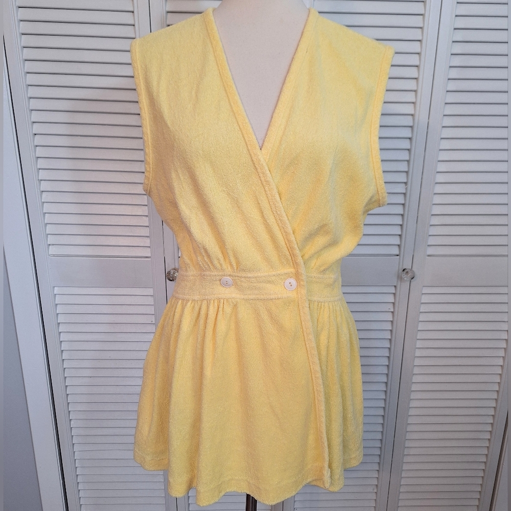Avon Vintage Buttercup Terrycloth Swim Cover-Up LG *C4 - Picture 3 of 5